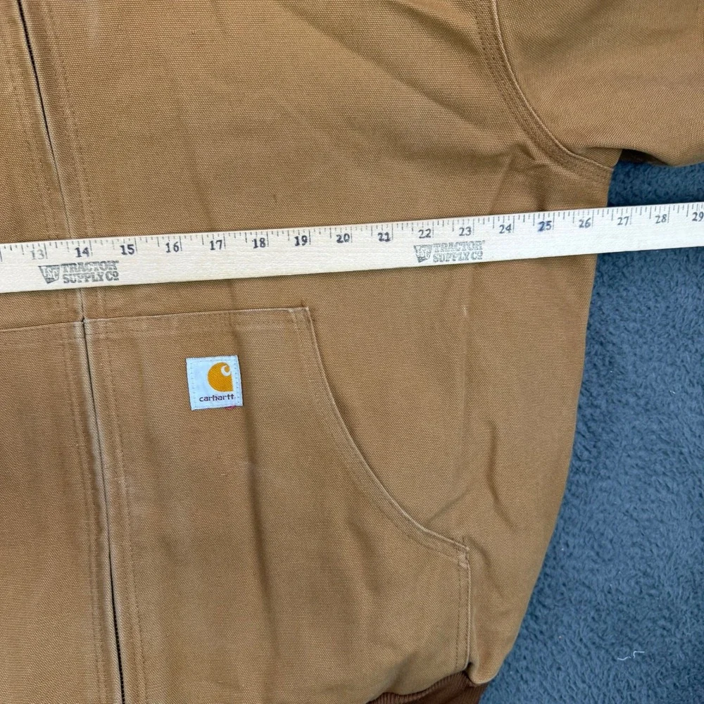 Carhartt J131 BRN Thermal Lined Duck Canvas Active Jacket Brown Mens Large Reg